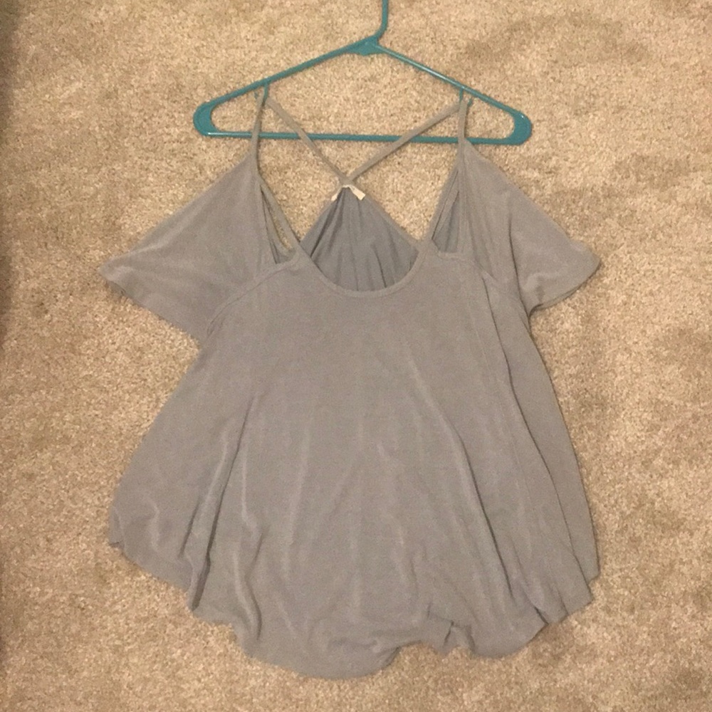 Cute Strappy Short Sleeve Top
